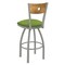Holland Bar Stool Co 25" Swivel Counter Stool, Nickel Finish, Med Back, Canter Kiwi Green Seat 83025ANMedMplB009 - alternate 3